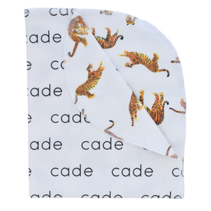Personalized Double-Sided Organic Blanket - tigers