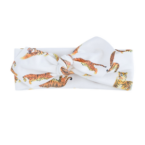 Organic Knotted Headwrap - tigers
