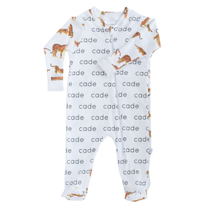 Personalized Zip Footie - tigers