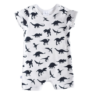 Shorts Romper - dinosaurs