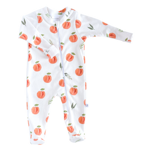 Zip Footie - peaches