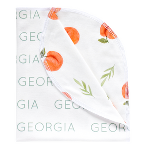 Personalized Double-Sided Organic Blanket - peaches