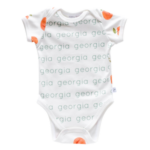 Personalized Snapped Bodysuit - peaches