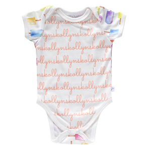 Personalized Snapped Bodysuit - popsicles