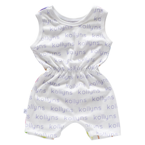Personalized Cinch Waist Tank Romper - popsicles