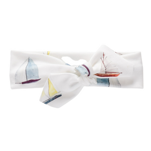 Organic Knotted Headwrap - sailboats