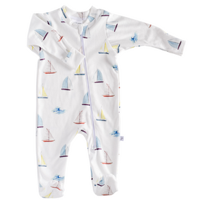 Zip Footie - sailboats