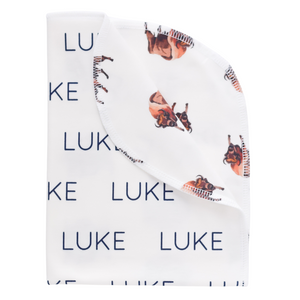 Personalized Double-Sided Organic Blanket - bison