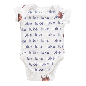 Personalized Snapped Bodysuit - bison