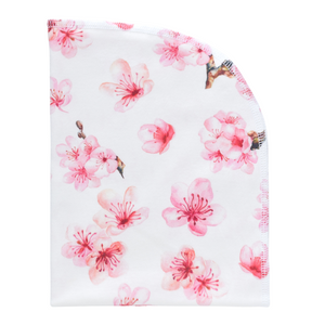 Organic Blanket - cherry blossoms