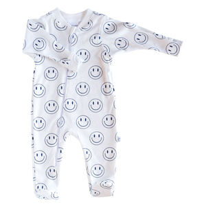 Zip Footie - smiley face collection