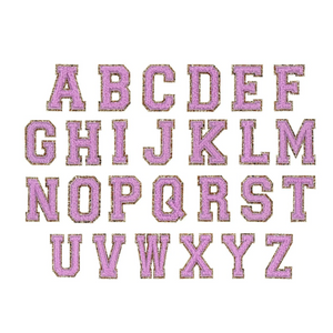 Chenille Varsity Letter Patches - purple