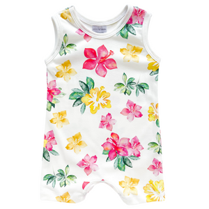 Tank Romper - hibiscus