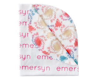Personalized Double-Sided Organic Blanket - sorbet tie-dye (Limited Edition)