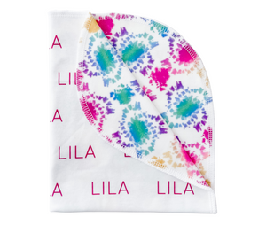 Personalized Double-Sided Organic Blanket - miami tie-dye (Limited Edition)