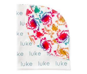 Personalized Double-Sided Organic Blanket - caribbean tie-dye (Limited Edition)