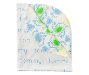 Personalized Double-Sided Organic Blanket - seaside tie-dye (Limited Edition)