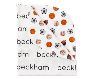 Personalized Double-Sided Organic Blanket - sports