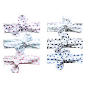 Organic Knotted Headwraps - polka dots (7 colors)