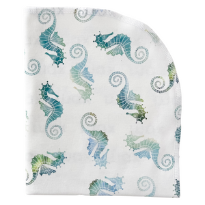 Organic Blanket - seahorses