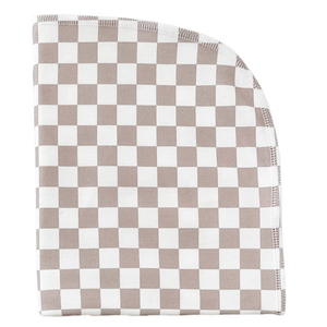 Organic Blanket - sand checkered