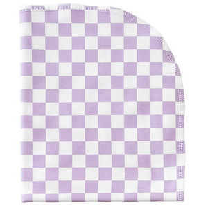 Organic Blanket - lilac checkered
