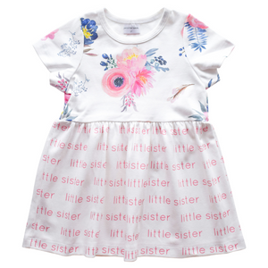 Little Sister Sleeved Dress - midnight blush