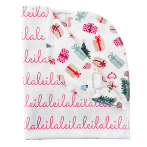 Personalized Double-Sided Organic Blanket - presents
