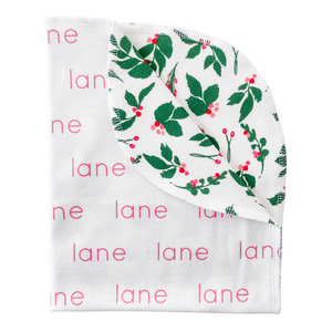 Personalized Double-Sided Organic Blanket - hollies