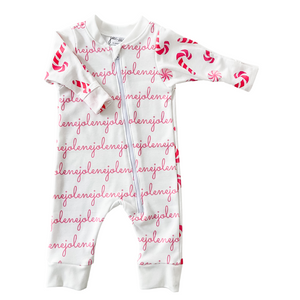 Personalized Organic Jumper - candy canes