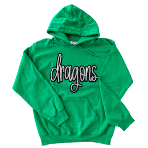 Green Hoodie - dragons