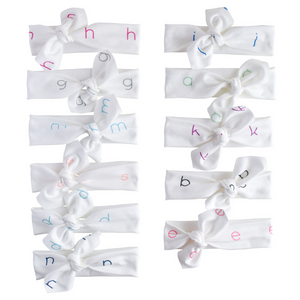 Personalized Organic Knotted Headwrap - initials (7 colors)