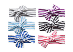 Organic Knotted Headwrap - stripes