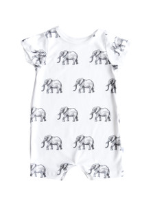 Shorts Romper -  elephants