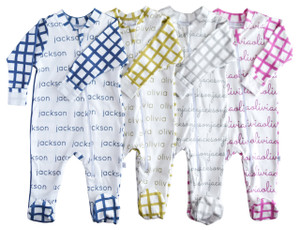 Personalized Zip Footie - grid