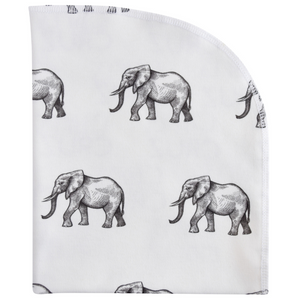 Organic Blanket - elephants
