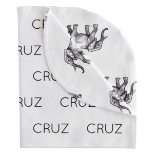Personalized Double-Sided Organic Blanket - elephants