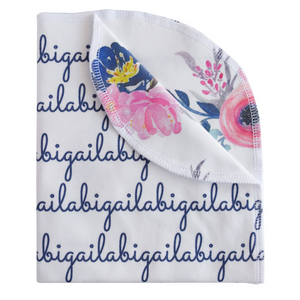 Personalized Double-Sided Organic Blanket - midnight blush