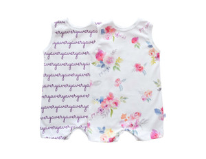 Personalized Tank Romper - blooming garden