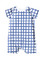 Navy Grid Romper