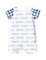 Personalized Navy Grid Romper