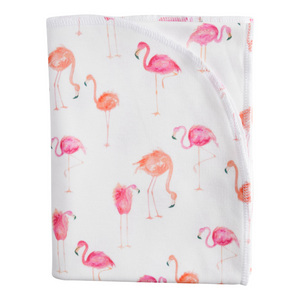Organic Blanket - flamingos