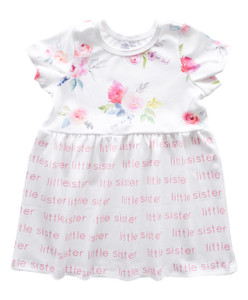 Little Sister Sleeved Dress - blooming garden