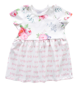 Big Sister Sleeved Dress - peony