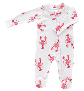 Zip Footie - lobsters