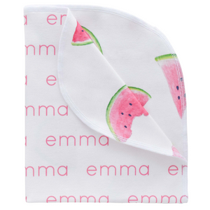 Personalized Double-Sided Organic Blanket - watermelon