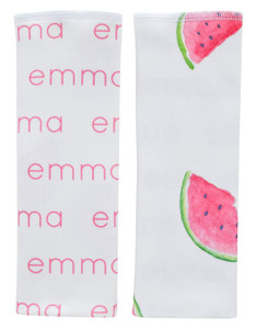 Personalized Double-sided Burp Cloths / Watermelon / set of 2