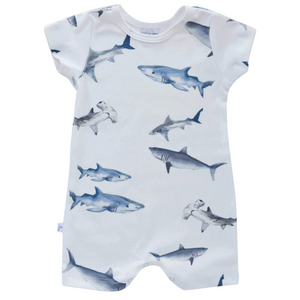 Shorts Romper - sharks