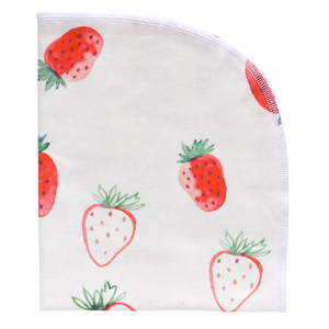 Organic Blanket - strawberries 