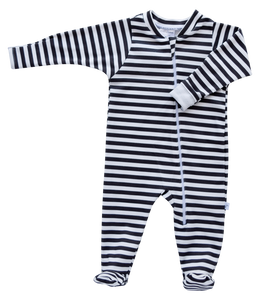 Zip Footie - stripes (7 colors)